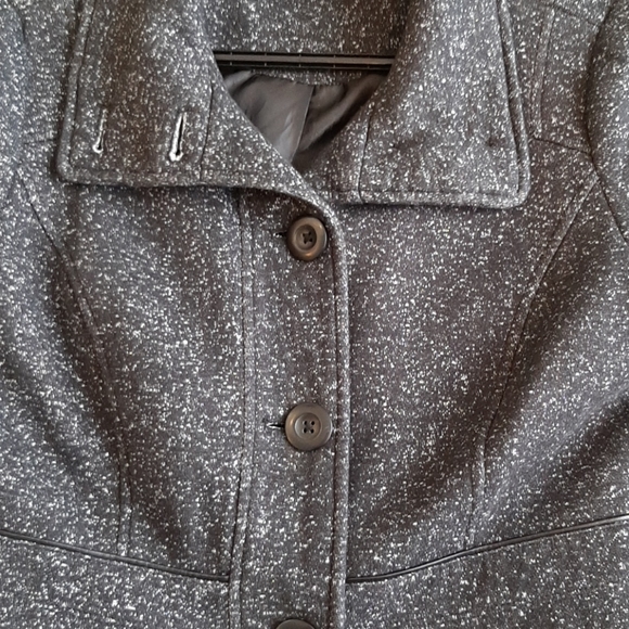 Women's Apt. 9 Peacoat in black/speckled gray - Picture 2 of 5